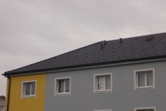 Pohled na část střechy - těsně před dokončením prací